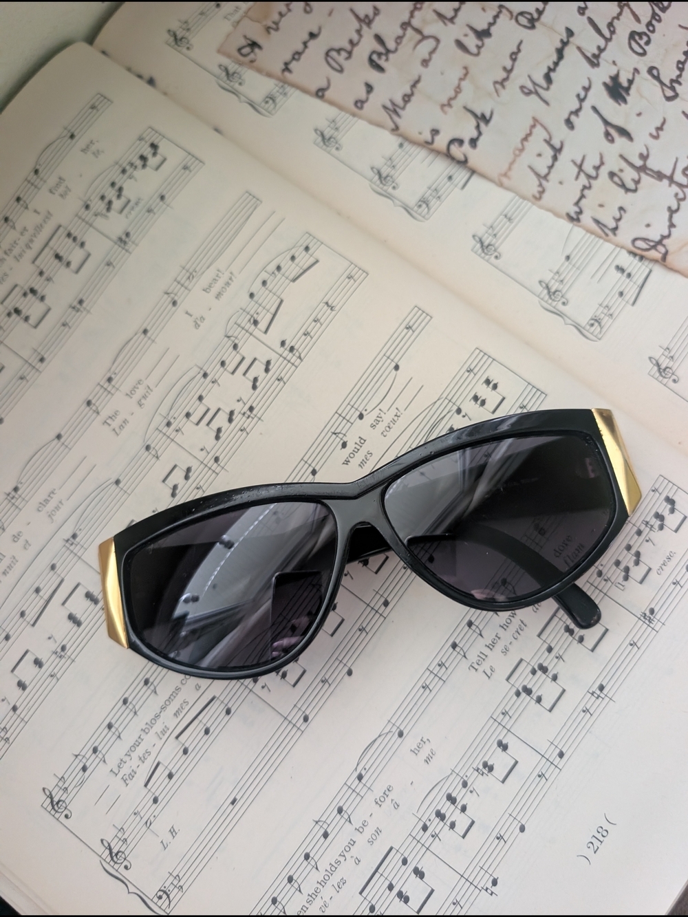 Vintage 90s Versace Black Sunglasses with Gold Accents - Picture 2 of 14